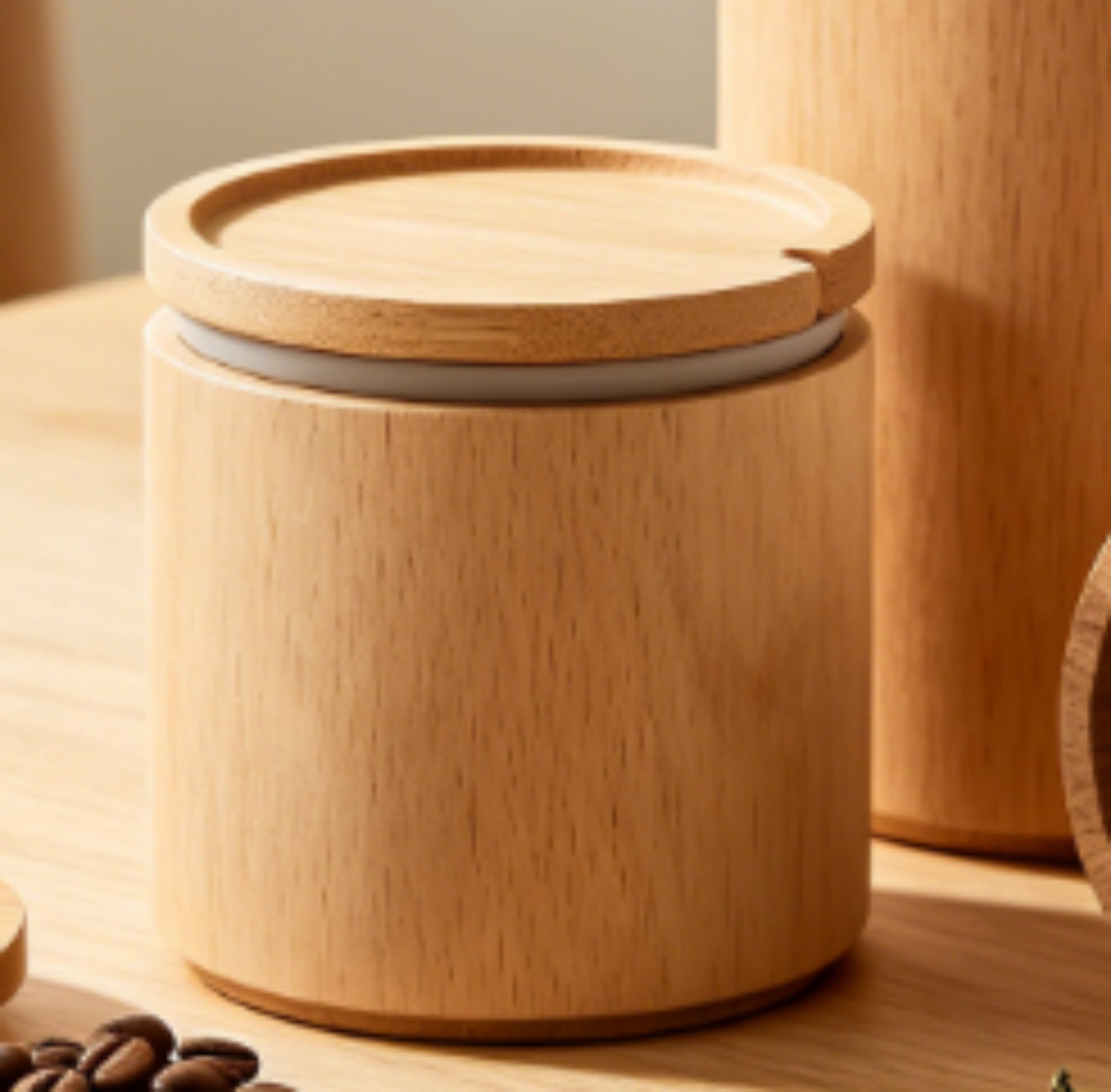 Premium Wood Tea & Coffee Caddy Set