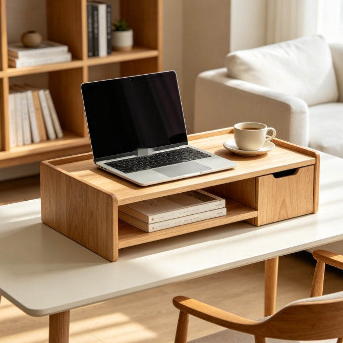 Premium Wooden Desk Organizer